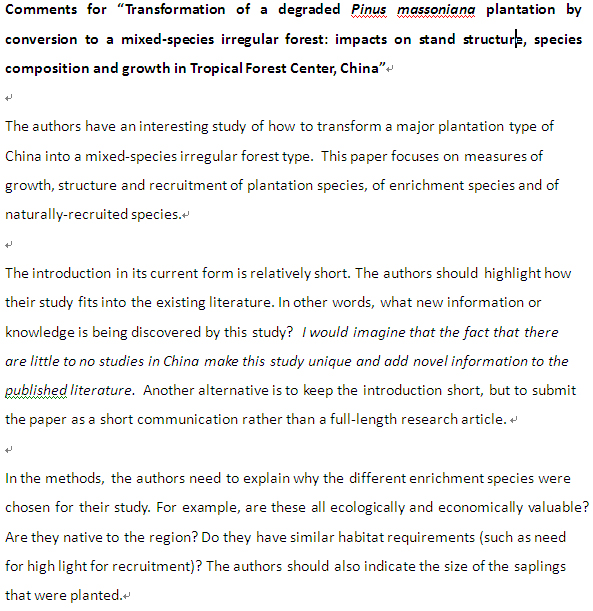 SCI论文英语润Forests( IF 1.449)发表案例